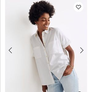 Madewell White Cotten Courier Shirt